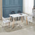 TIMI天米 现代简约餐桌椅 北欧几何椅组合 可叠加椅子组合 创意椅子餐厅家具(白色 1.2米餐桌+4把白色椅子)第5张高清大图