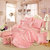 爱之小径家纺结婚床上用品粉色四件套婚庆4六八十件套粉色韩版蕾丝套件 (最爱 220*240六件套)第5张高清大图