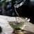 日式玻璃泡茶碗茶碗泡冲茶器绿茶器茶盏斗笠碗功夫茶器带勺(圆口斗笠碗茶勺套装)第2张高清大图