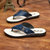 夏季韩版潮男士防滑夹脚人字拖软底透气拖鞋夹趾沙滩鞋子(蓝色 44)第2张高清大图