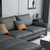 新飓简约现代小户型布艺沙发公寓客厅科技布沙发时尚L型转角黑色极简sofa家用软沙发组合(单人位 乳胶+海绵版)第4张高清大图