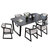 <定制家具>北欧餐桌椅组合现代简约小户型实木餐桌长方形饭桌创意设计师家具(黑)第4张高清大图