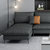 新飓简约现代小户型布艺沙发公寓客厅科技布沙发时尚L型转角黑色极简sofa家用软沙发组合(1+3+右贵妃 海绵版)第5张高清大图