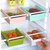红凡 冰箱保鲜隔板层分类收纳架塑料厨房抽屉式置物盒食品储物盒置物架(绿色 1个装)第2张高清大图
