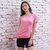 夏季瑜伽服女上衣速干跑步运动服吸湿排汗透气短袖健身T恤晨跑服(2XL 紫色-短裤)第3张高清大图
