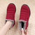 女款冬季短筒棉靴老北京防水加绒加厚棉鞋及裸靴雪地靴妈妈鞋子(红色 39)第4张高清大图