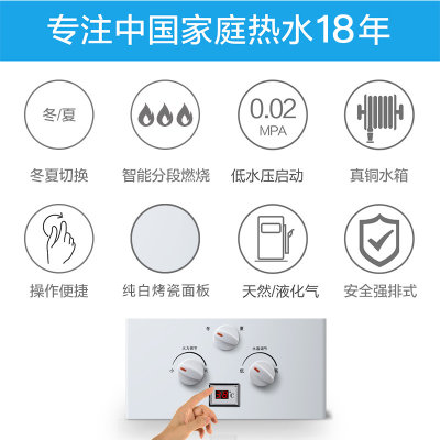 韩宝（HANBAO）6升平衡式热水器燃气天然气 液化气煤气浴室内燃气热水器DSP01-6(不包安装)