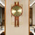 汉时（Hense)新中式轻奢创意黄铜鹿头实木挂钟欧式客厅静音装饰石英钟表HP1922(铜色边框金属表框)第8张高清大图