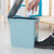 禧天龙    塑料脚踏式方形垃圾桶家用厨房客厅带盖垃圾桶(月白 8L)第3张高清大图
