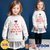 JELISPOON吉哩熊韩国童装冬季新款女童爱心满满加绒套装(150 灰白色)第2张高清大图