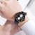 劳士顿（ROSDN）手表 男士腕表时尚休闲防水多功能手表3630(黑面黑皮 皮带)第3张高清大图