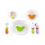 意大利 guzzini 进口Bimbi儿童餐具套装便携不锈钢宝宝勺子婴儿训练刀叉勺套装 国美厨空间(笑脸)第2张高清大图