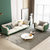 SKYMI免洗防污科技布乳胶沙发轻奢三人四人直排组合客厅沙发(复古绿+米白色 双人位1.8米)第2张高清大图