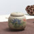 思故轩手工粗陶茶叶罐陶瓷小号密封罐普洱复古存储罐茶叶罐(竹)第3张高清大图