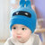 咔米嗒宝宝帽秋冬季新生儿3-6-12月针织毛线套头帽1岁男女童婴儿帽子(蓝色 兔八哥线帽)第3张高清大图