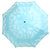 天堂伞 百花公主黑胶丝印包波浪边三折蘑菇晴雨伞太阳伞(浅蓝)第2张高清大图