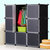 蜗家衣柜收纳柜储物柜塑料玩具卡通收纳箱衣物整理0909 0907(粉色 9门9格 1)第2张高清大图