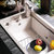 科恩纳石英石水槽单槽一体厨房洗菜盆花岗岩家用商用加厚洗碗水池(D750古田麦顶配套餐)第3张高清大图