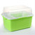 家英 带盖欧式沥水碗架 餐具收纳盒(浅绿色PH1102)第4张高清大图