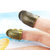 手工缝纫工具压针器顶针器手指 顶针 指套 家用 加厚顶针箍(古铜色M号)第2张高清大图