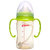 贝亲宽口径PPSU奶瓶 宝宝奶瓶 婴儿塑料奶瓶带吸管握把160/240ML(绿色握把+吸管240ml)第2张高清大图