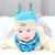 春秋冬新生儿胎帽初生儿女童宝宝套头棉帽男童婴儿帽子12个月(奶白色)第4张高清大图