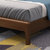 撼林   实木床北欧1.5米橡胶木1.8米原木色婚床日式家具双人床现代简约(胡桃色1.5*2米 单床)第2张高清大图
