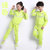 小儿郎童装男童春装2015新款长袖儿童棒球服秋装女童运动休闲两件套校服(绿色 160cm)第2张高清大图