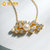 国美黄金 925银珍珠 QUEEN系列项链（金色花蔓）2106K083第3张高清大图