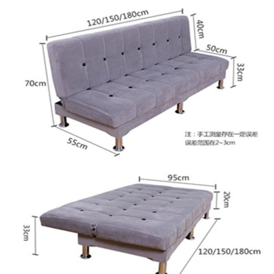 缘诺亿 小户型客厅沙发单人双人三人沙发可折叠两用沙发床简易懒人沙发麻布007#(橙色 1.2米抱枕颜色随机)
