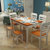 明佳友 餐桌 餐桌椅组合 套装 桌子饭桌 地中海实木餐桌 田园小户型J826(地中海1.3米 一桌四椅)第3张高清大图