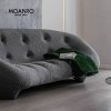 北欧写意沙发家具ligneroset弧形沙发布艺意式设计师客厅轻奢简约双人沙发(绿色)