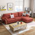 紫茉莉北欧沙发风格小户型三人位客厅组合现代简约布艺沙发实木整装家具(麻布/绒布（颜色备注） 三人位（2.1米）)第3张高清大图