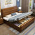 吉木多 橡胶木实木床新中式1.8米1.5米双人床经济型主卧婚床 颜色拍下备注(1.8*2米（基础款） 床+床头柜*1)第2张高清大图