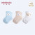 minimoto小米米婴幼儿四季薄款棉袜 夏季适用 3‘s(蓝+白+咖啡色 2-3岁)第3张高清大图