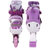 祖迪斯PU闪光防滑轮可调节旱冰鞋套装JRO09702轮滑鞋(紫色 35-38)第2张高清大图