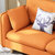 一米色彩 沙发 北欧客厅家具 布艺沙发 可拆洗日式小户型三人位 懒人沙发(橙色 三人位旗舰版)第2张高清大图