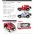 合金车模1:32仿真丰田兰德酷路泽警车消防车声光回力儿童玩具F1016(红色)第2张高清大图