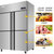 五洲伯乐CF-1200 870升四门冰柜商用厨房冰箱立式不锈钢冷藏冷冻柜保鲜柜点菜柜 双温款第4张高清大图