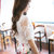 Mistletoe碎花夏季新款女装韩版印花连衣裙F6641(白色 M)第4张高清大图