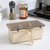 美特家纤竹手柄调味盒创意厨房用品竹纤维塑料麦秆调料瓶调料罐(雪松灰)第4张高清大图