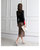 MISS LISA秋季新款女装V领撞色针织衫毛衣上衣T3210(黑色 XL)第5张高清大图