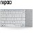Rapoo/雷柏 E9080 无线超薄巧克力键盘 刀锋系列 苹果触控板 全新盒装行货(白色)第4张高清大图