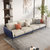 轻奢布艺沙发客厅简约现代组合小户型三人直排拼色科技布沙发家具(蓝色+米白 大三位2.1米)第3张高清大图
