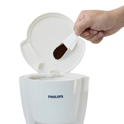 飞利浦（PHILIPS）全自动美式咖啡机HD7431 HD7435 家用滴漏式 煮咖啡机 防滴漏咖啡(白色 热销)