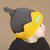 牛奶朋友宝宝秋冬皇冠造型毛线帽加绒款儿童帽子套头帽新生儿胎帽围巾(黄色单帽棉布薄款 均码（47-50CM）)第4张高清大图