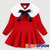 JELISPOON吉哩熊韩国童装冬季新款女童裙子甜美桃皮绒连衣裙(150 红色)第5张高清大图