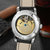 宾卡达（BINKADA）手表 男士全自动机械表多功能钢带飞轮时尚腕表(BD105a皮带黑盘)第4张高清大图