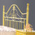 HD703 韩式铁艺床 白色儿童公主床 田园风格 低床尾铁床 单/双人床(金色 180*200cm)第2张高清大图