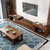 皮耐迪 胡桃木实木沙发组合 现代简约新中式家具实木布艺沙发 客厅(茶几)第4张高清大图